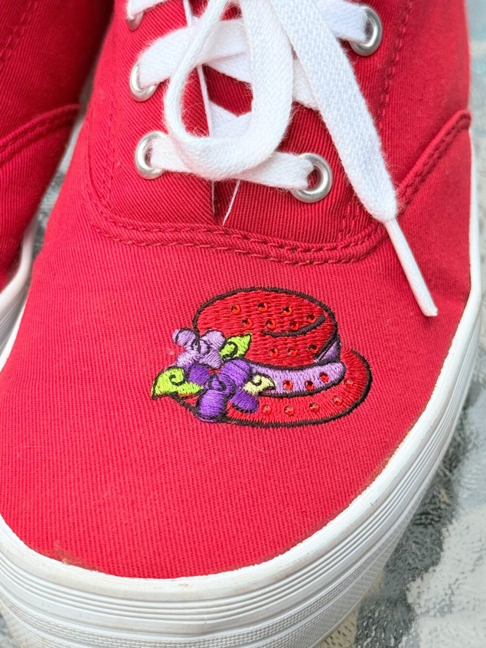 Grasshoppers Keds Red Hat Society Womens 6.5M Sneakers Y2K Grandmacore 4309